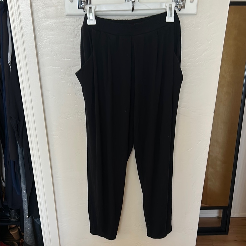 Eileen Fisher Black Trousers Relaxed Fit